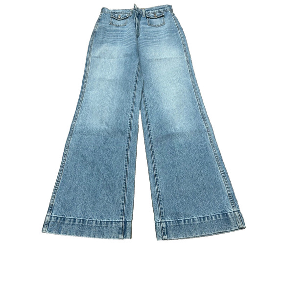 NWT Re/done Women's Vintage Fade 70's Pocket Wide Leg Jeans Size 29 - Picture 1 of 13